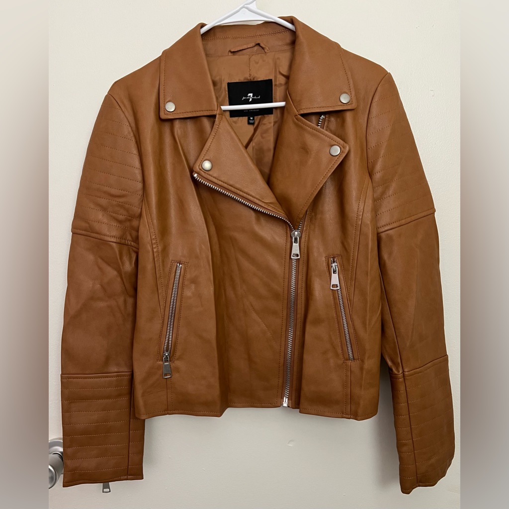 Nwot 7 For All Mankind Faux Leather Jacket